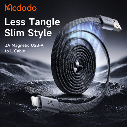 USB-A - Lightning McDodo CA-1160, 18W, 1m, Crni kabl za prenos podataka i punjenje
