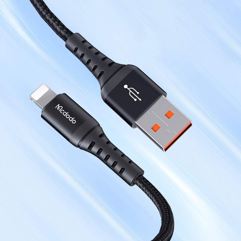 Kabl za podatke i punjenje USB-A - Lightning McDodo CA-2261, 18W, 1m, Crni