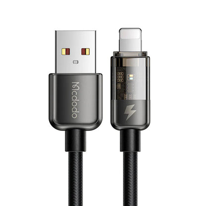 Kabl za prenos podataka i punjenje USB-A - Lightning McDodo CA-3140 Auto Power Off, 18W, 1.2m, Crni