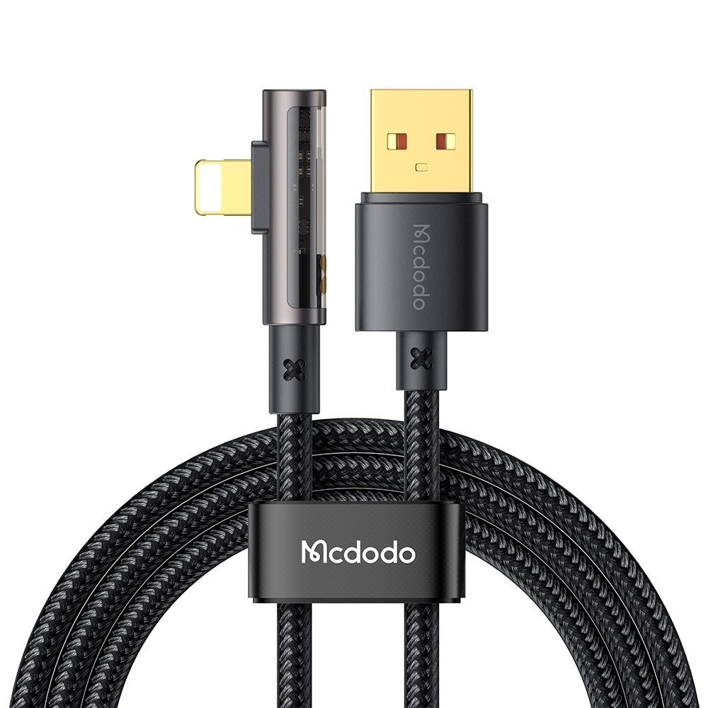Kabl za prenos podataka i punjenje USB-A - Lightning McDodo CA-3510 Angled, 18W, 1.2m, Crni
