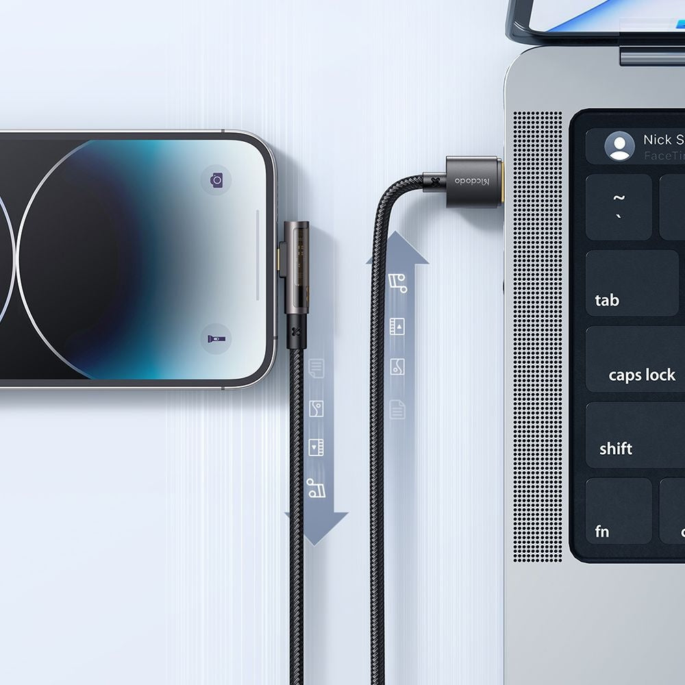 Kabl za prenos podataka i punjenje USB-A - Lightning McDodo CA-3510 Angled, 18W, 1.2m, Crni