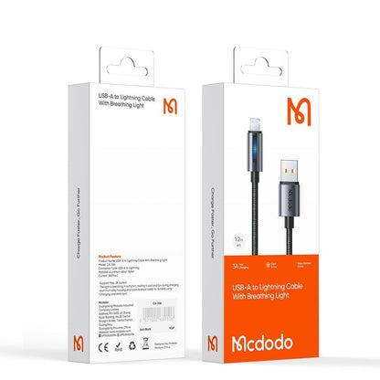 Kabl za podatke i punjenje USB-A - Lightning McDodo CA-5660, 18W, 1.2m, Crni
