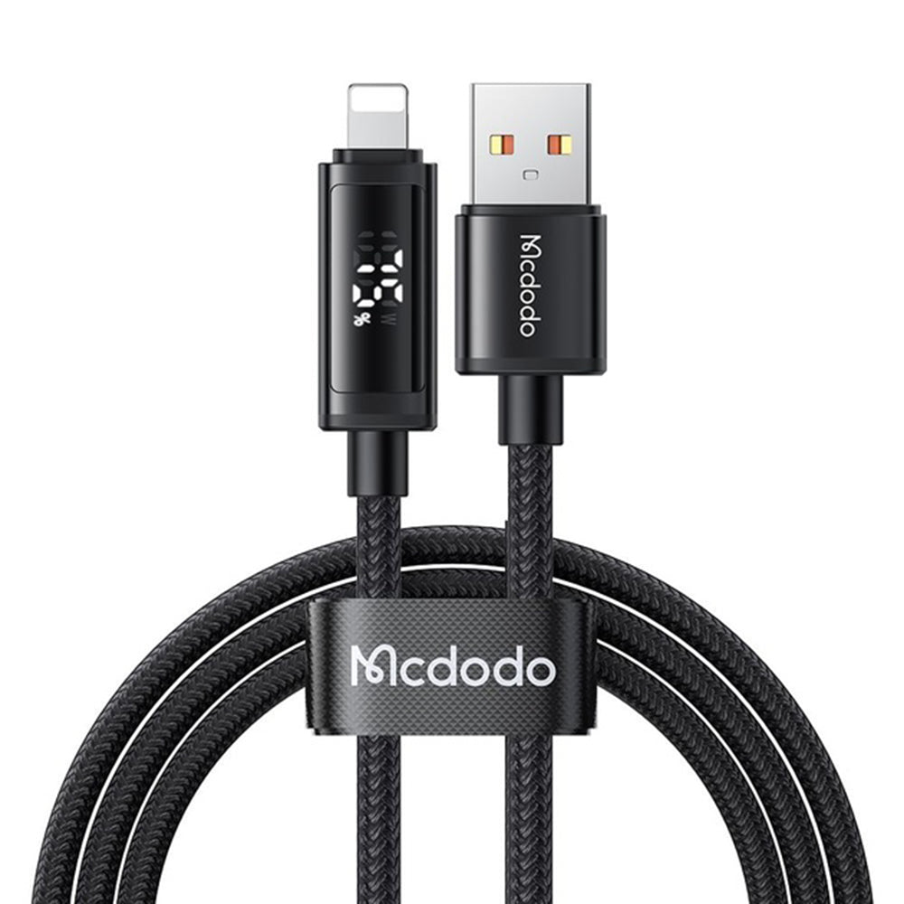 Kabl za Podatke i Punjenje USB-A - Lightning McDodo CA-7970 Display, 18W, 1.2m, Crni