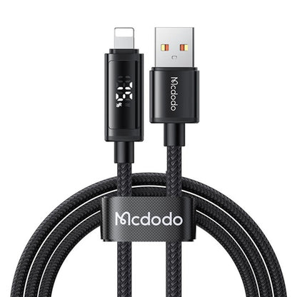 Kabl za Podatke i Punjenje USB-A - Lightning McDodo CA-7970 Display, 18W, 1.2m, Crni