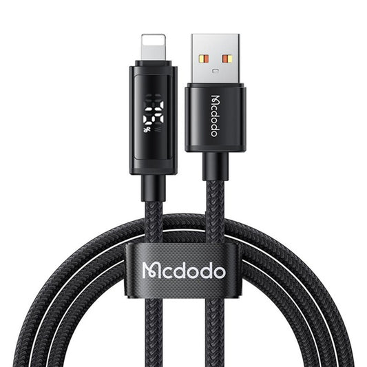 Kabl za Podatke i Punjenje USB-A - Lightning McDodo CA-7970 Display, 18W, 1.2m, Crni