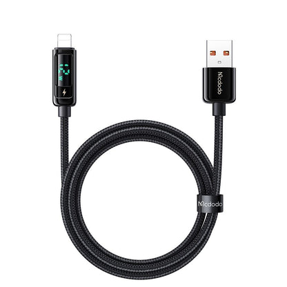 Kabl za prenos podataka i punjenje USB-A - Lightning McDodo CA-9940 Display, 12W, 1.2m, Crni