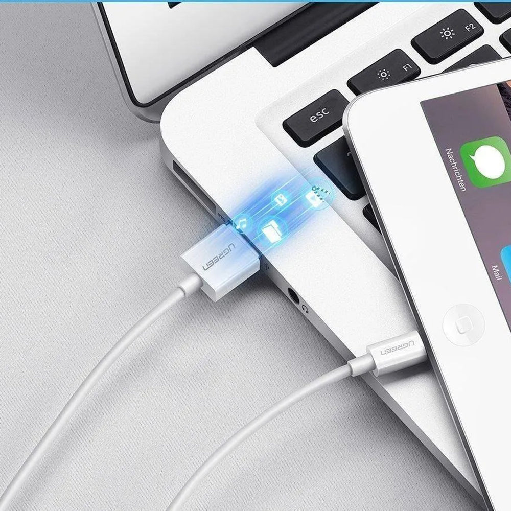 Kabl za Podatke i Punjenje USB-A - Lightning UGREEN US155 (20730), 18W, 2m, Beli
