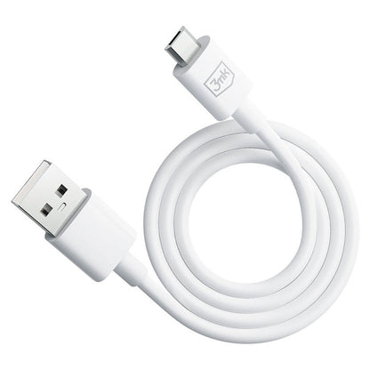 Kabl za podatke i punjenje USB-A - microUSB 3MK Hyper, 18W, 1.2m, Bel