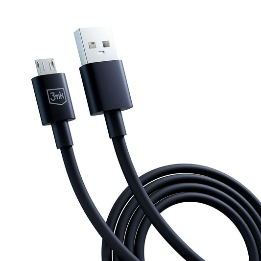 Kabl za podatke i punjenje USB-A - microUSB 3MK Hyper, 18W, 1.2m, Crni