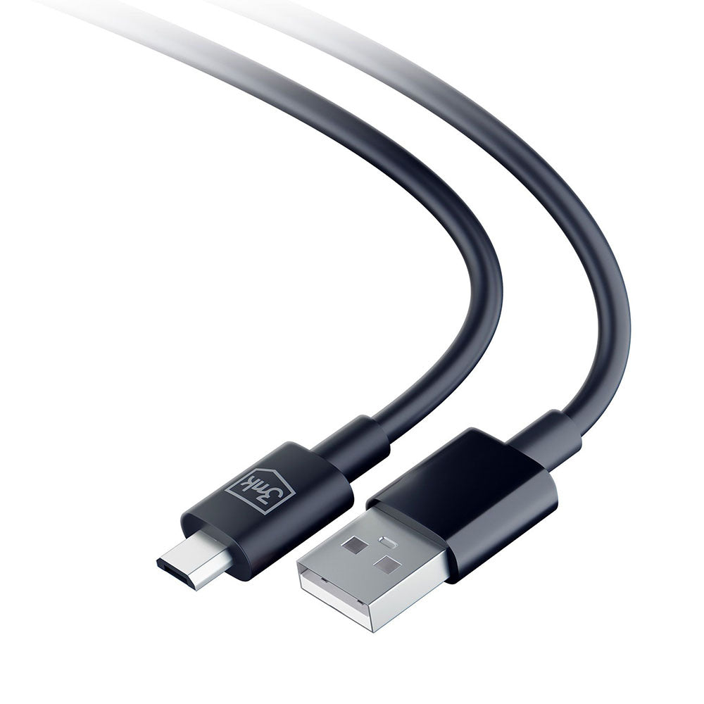 Kabl za podatke i punjenje USB-A - microUSB 3MK Hyper, 18W, 1.2m, Crni