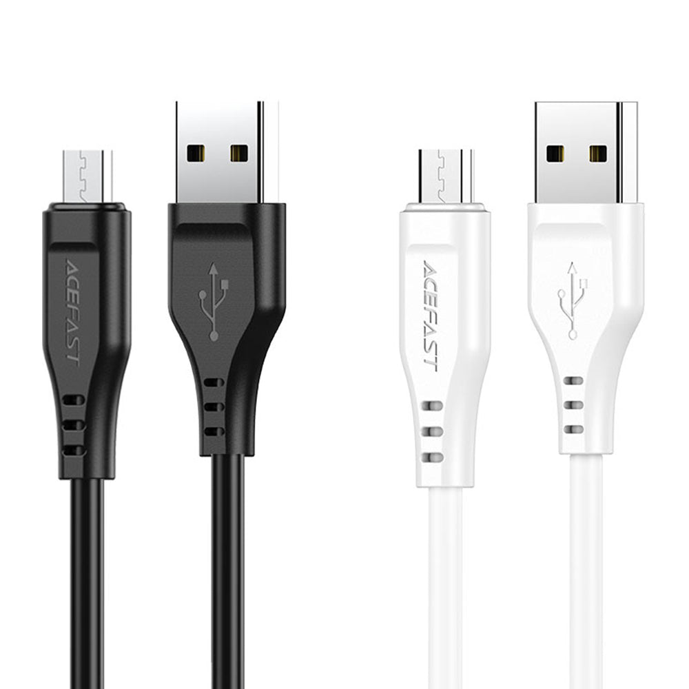 Kabl za podatke i punjenje USB-A - microUSB Acefast C3-09, 18W, 1.2m, Beli