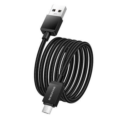Kabl za prenos podataka i punjenje USB-A - microUSB Borofone BX120 Placer, 18W, 1m, Crni