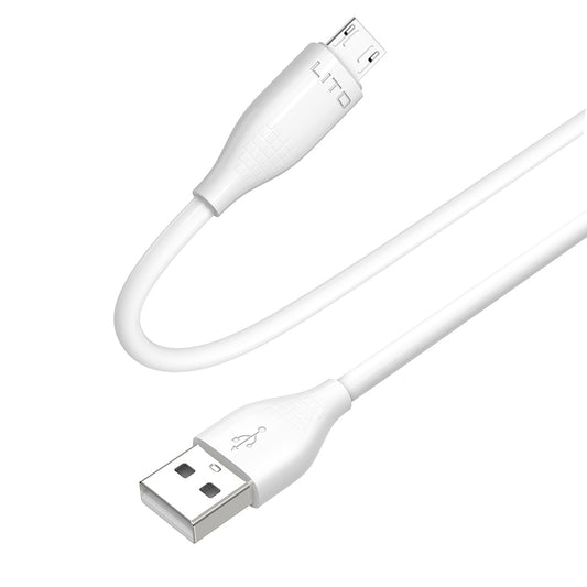 Kabl za prenos podataka i punjenje USB-A - microUSB Lito LD03V, 18W, 1m, Beli
