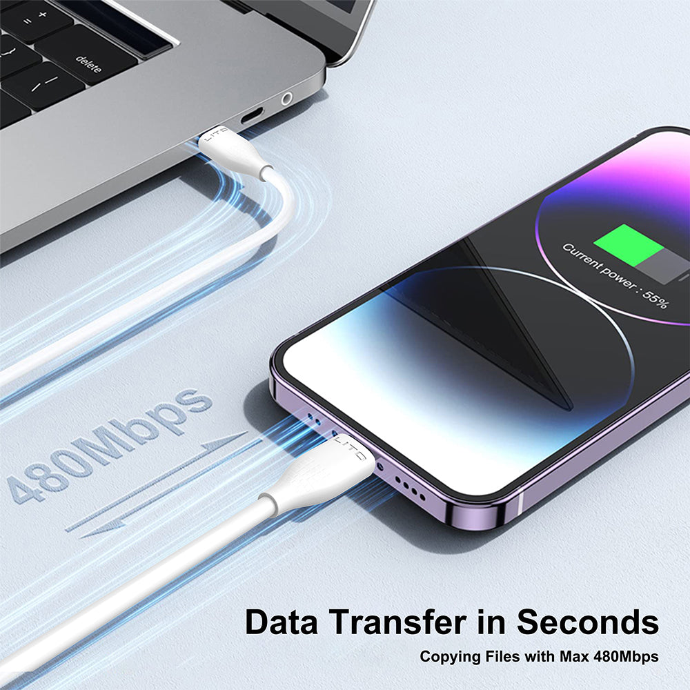 Kabl za prenos podataka i punjenje USB-A - microUSB Lito LD03V, 18W, 1m, Beli