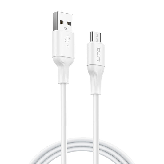 Kabl za Prenos Podataka i Punjenje USB-A - microUSB Lito LD06V, 18W, 1m, Beli