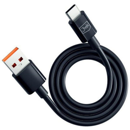 Kabl za prenos podataka i punjenje USB-A - USB-C 3MK Hyper, 18W, 1.2m, Crni