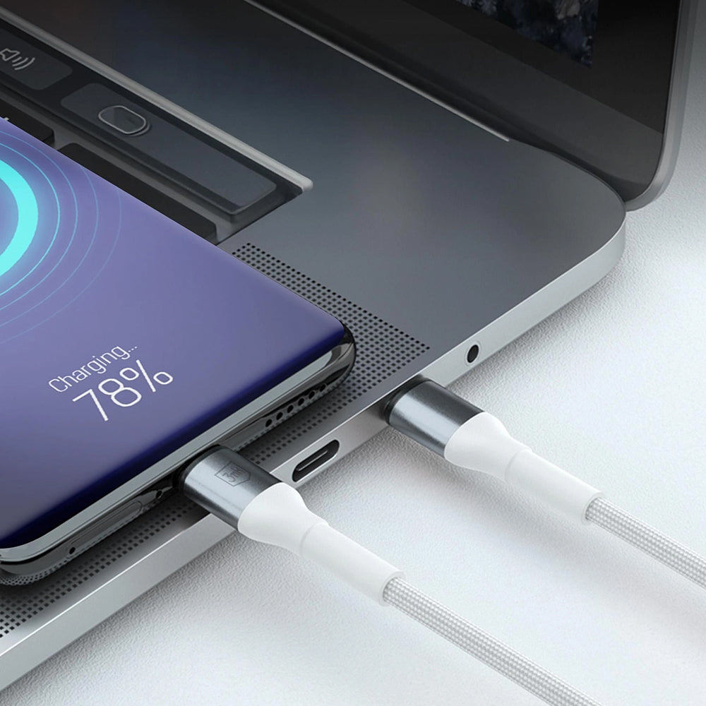 Kabl za Podatke i Punjenje USB-A - USB-C 3MK Hyper N, 18W, 1m, Beli