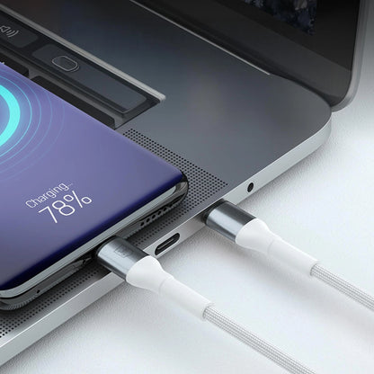 Kabl za Podatke i Punjenje USB-A - USB-C 3MK Hyper N, 18W, 1m, Beli