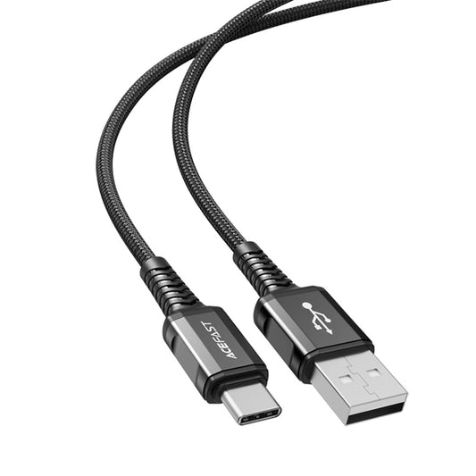 Kabl za prenos podataka i punjenje USB-A - USB-C Acefast C1-04, 18W, 1.2m, Crni