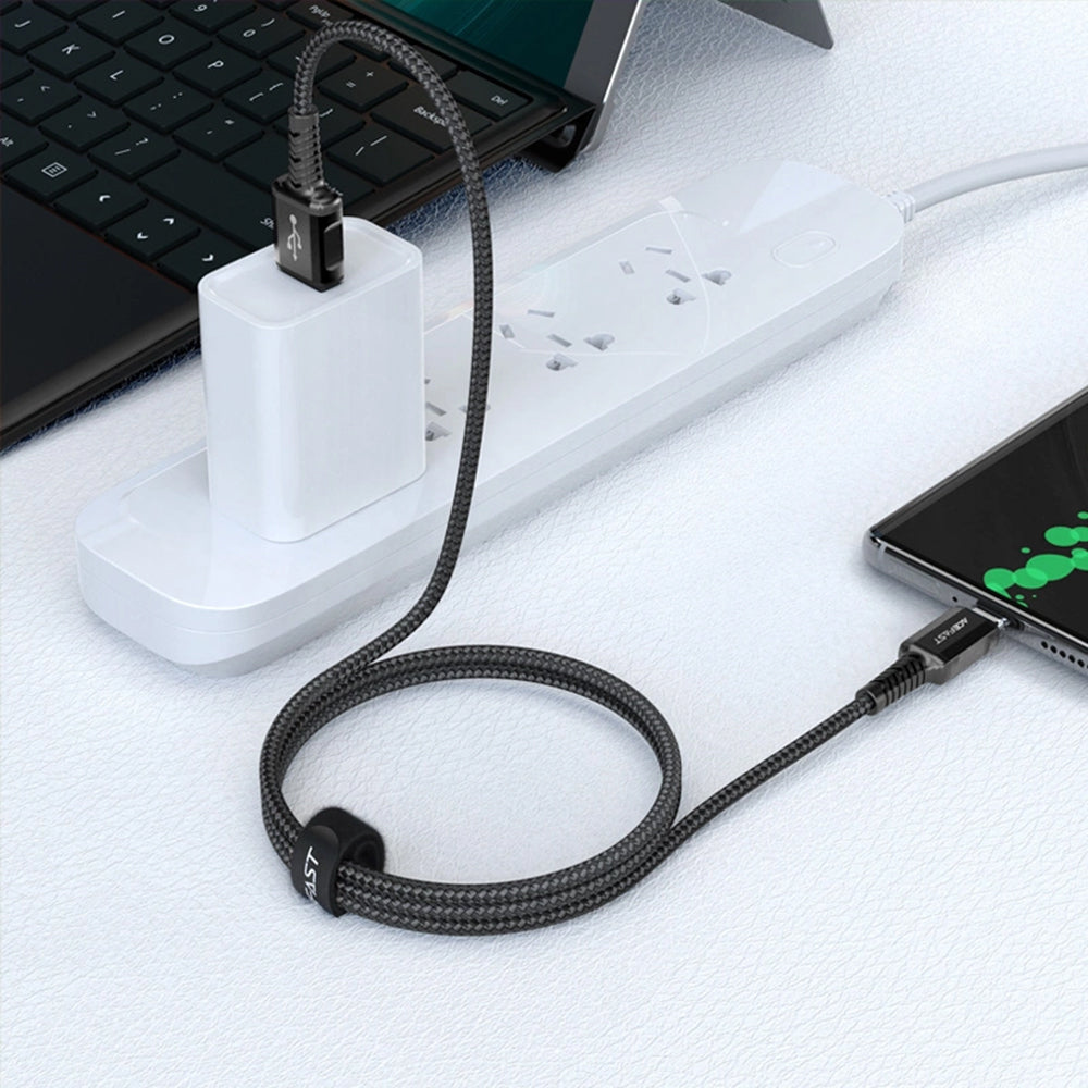 Kabl za prenos podataka i punjenje USB-A - USB-C Acefast C1-04, 18W, 1.2m, Crni