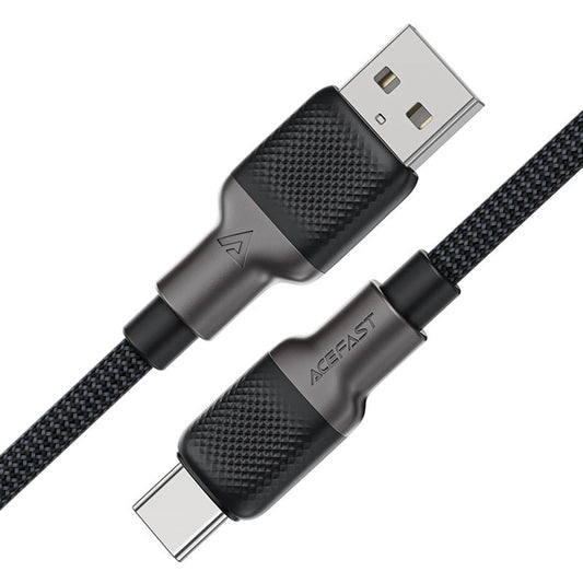 Kabl za prenos podataka i punjenje USB-A - USB-C Acefast C10-04, 18W, 1.2m, Crni
