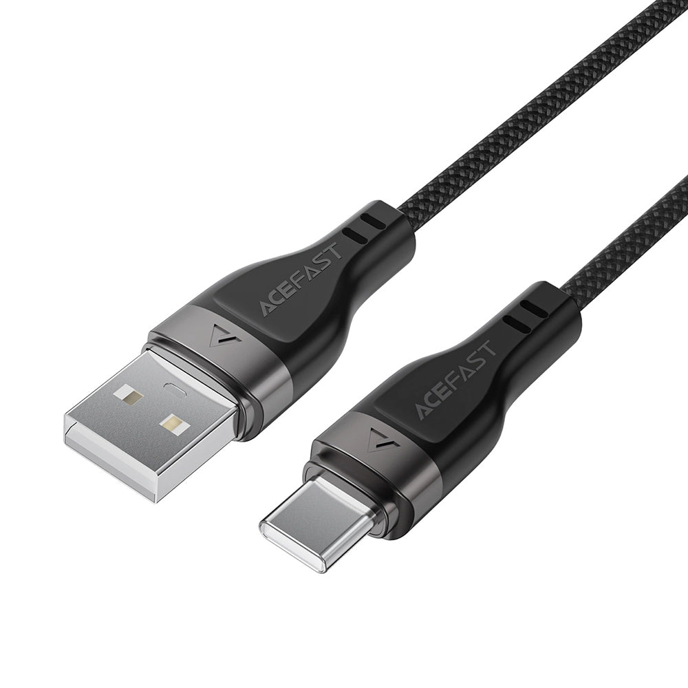 Kabl za podatke i punjenje USB-A - USB-C Acefast C11-04, 18W, 1.2m, Crni