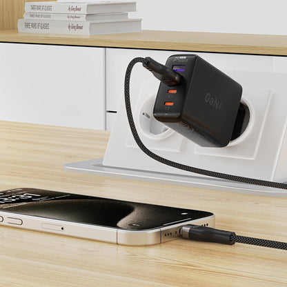 Kabl za podatke i punjenje USB-A - USB-C Acefast C11-04, 18W, 1.2m, Crni