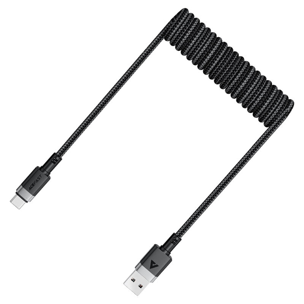 Kabl za Prenos Podataka i Punjenje USB-A - USB-C Acefast C14-04, 18W, 1.2m, Crni
