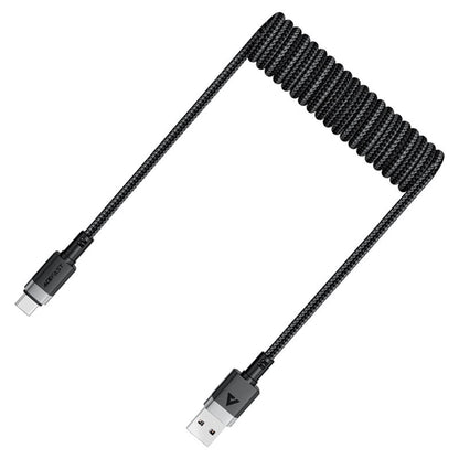 Kabl za Prenos Podataka i Punjenje USB-A - USB-C Acefast C14-04, 18W, 1.2m, Crni