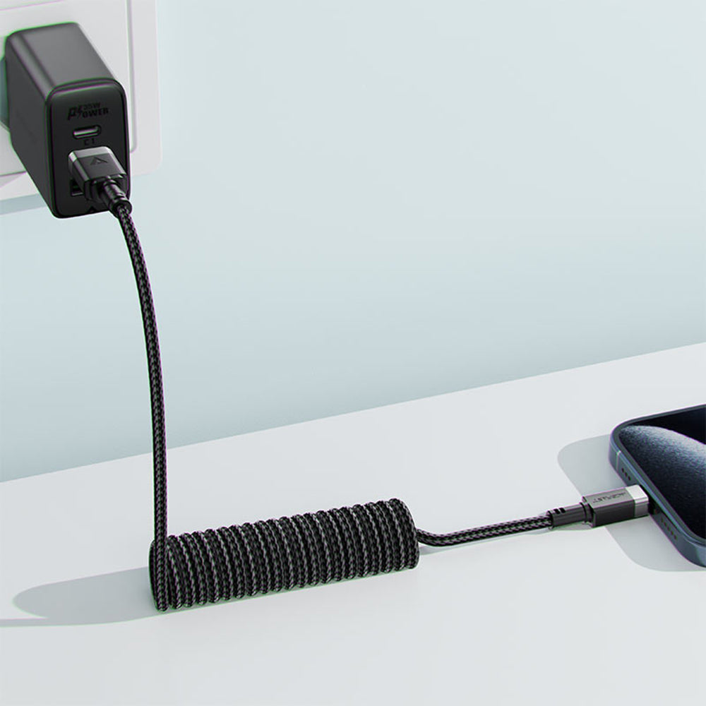 Kabl za Prenos Podataka i Punjenje USB-A - USB-C Acefast C14-04, 18W, 1.2m, Crni