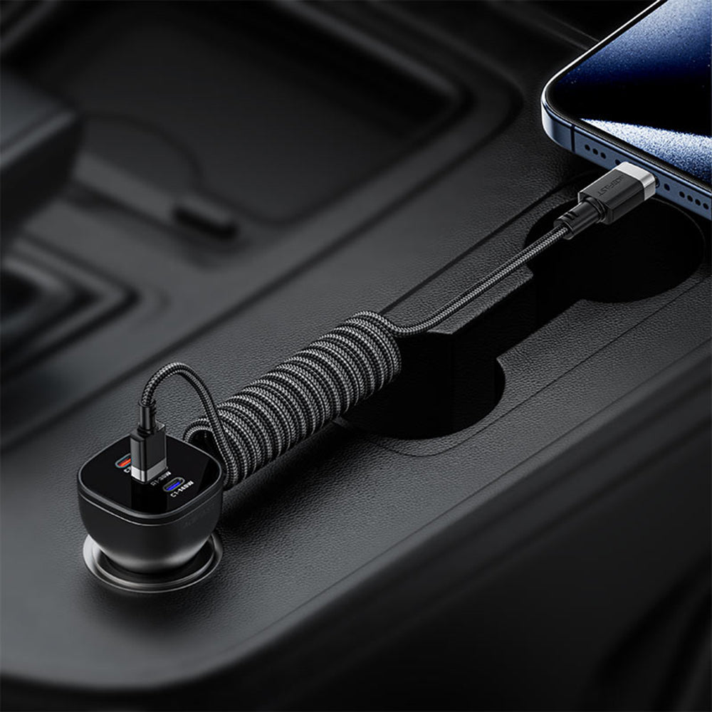 Kabl za Prenos Podataka i Punjenje USB-A - USB-C Acefast C14-04, 18W, 1.2m, Crni