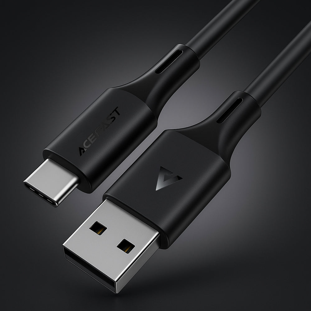 Kabl za prenos podataka i punjenje USB-A - USB-C Acefast C17-04, 18W, 1.2m, Crni