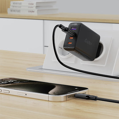 Kabl za prenos podataka i punjenje USB-A - USB-C Acefast C17-04, 18W, 1.2m, Crni