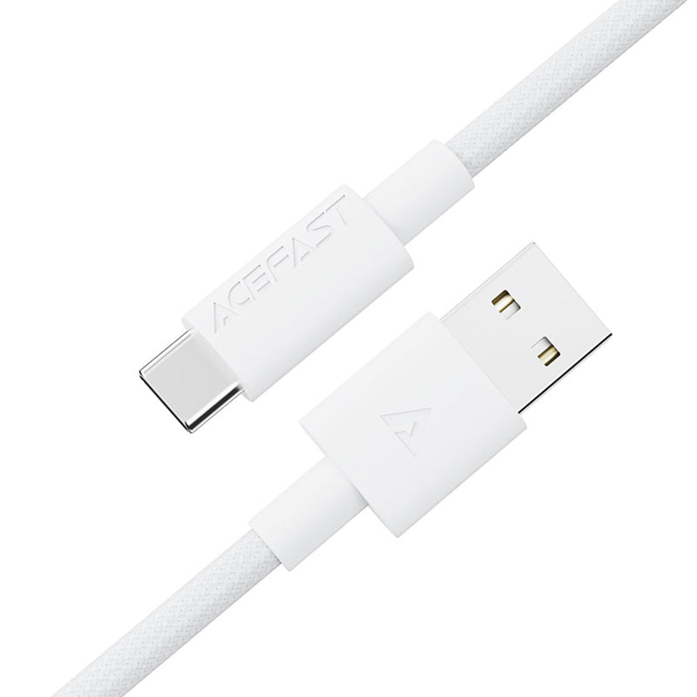 Kabl za prenos podataka i punjenje USB-A - USB-C Acefast C18-04, 18W, 1.2m, Beli