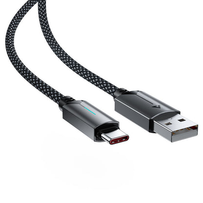 Kabl za prenos podataka i punjenje USB-A - USB-C Acefast C19-04, 18W, 1.2m, Crni