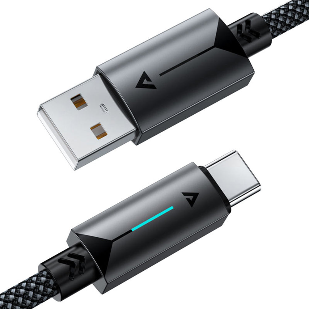 Kabl za prenos podataka i punjenje USB-A - USB-C Acefast C19-04, 18W, 1.2m, Crni