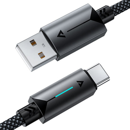 Kabl za prenos podataka i punjenje USB-A - USB-C Acefast C19-04, 18W, 1.2m, Crni