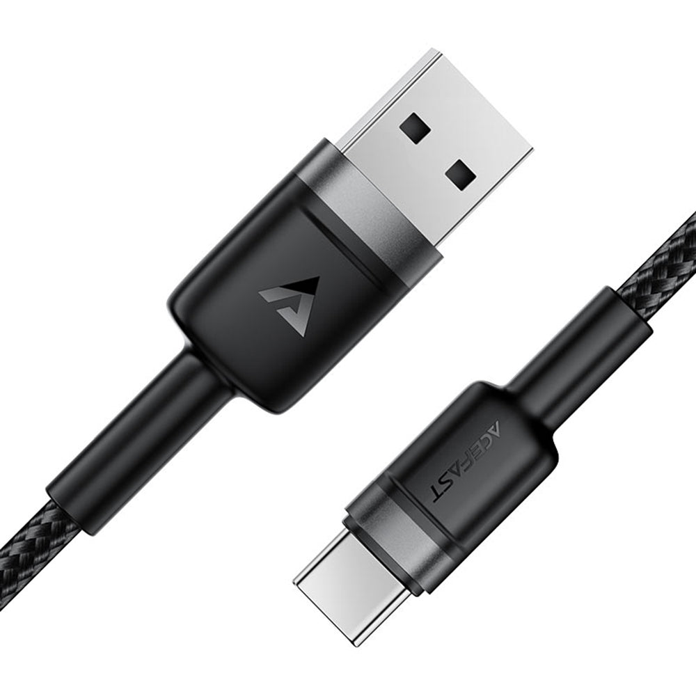 Kabl za prenos podataka i punjenje USB-A - USB-C Acefast C22-04, 18W, 1.2m, Crni