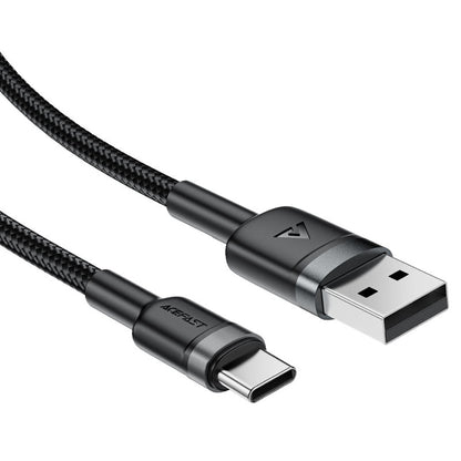 Kabl za prenos podataka i punjenje USB-A - USB-C Acefast C22-04, 18W, 1.2m, Crni