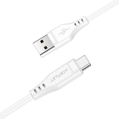 Kabl za podatke i punjenje USB-A - USB-C Acefast C3-03, 60W, 1.2m, Beli