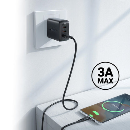 Kabl za podatke i punjenje USB-A - USB-C Acefast C3-03, 60W, 1.2m, Beli