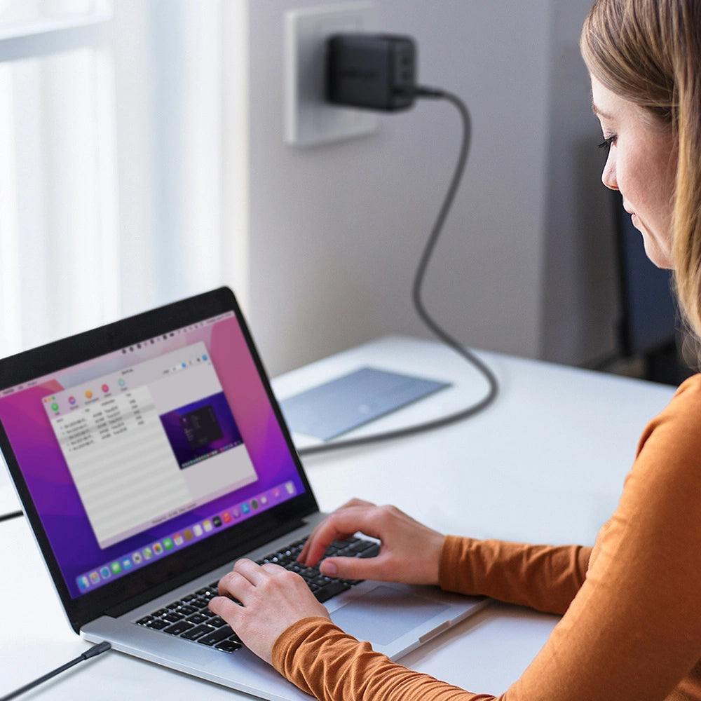 Kabl za podatke i punjenje USB-A - USB-C Acefast C3-03, 60W, 1.2m, Crni