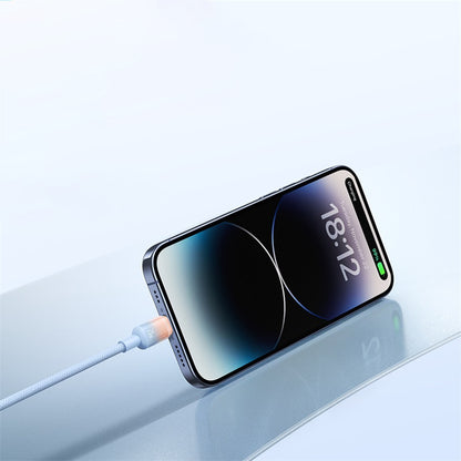 Kabl za podatke i punjenje USB-A - USB-C Baseus Discolor, 100W, 1m, Plavo Zelen E0420801