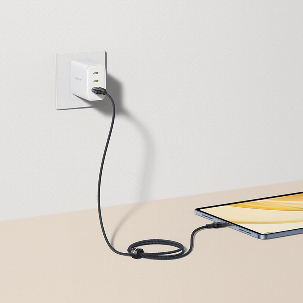 Kabl za Prenos Podataka i Punjenje USB-A - USB-C Baseus Discolor, 100W, 1m, Srebrni E0420803