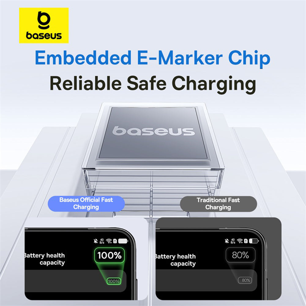 Kabl za Prenos Podataka i Punjenje USB-A - USB-C Baseus Display 2, 100W, 1m, Ljubičasti P10382701511-00