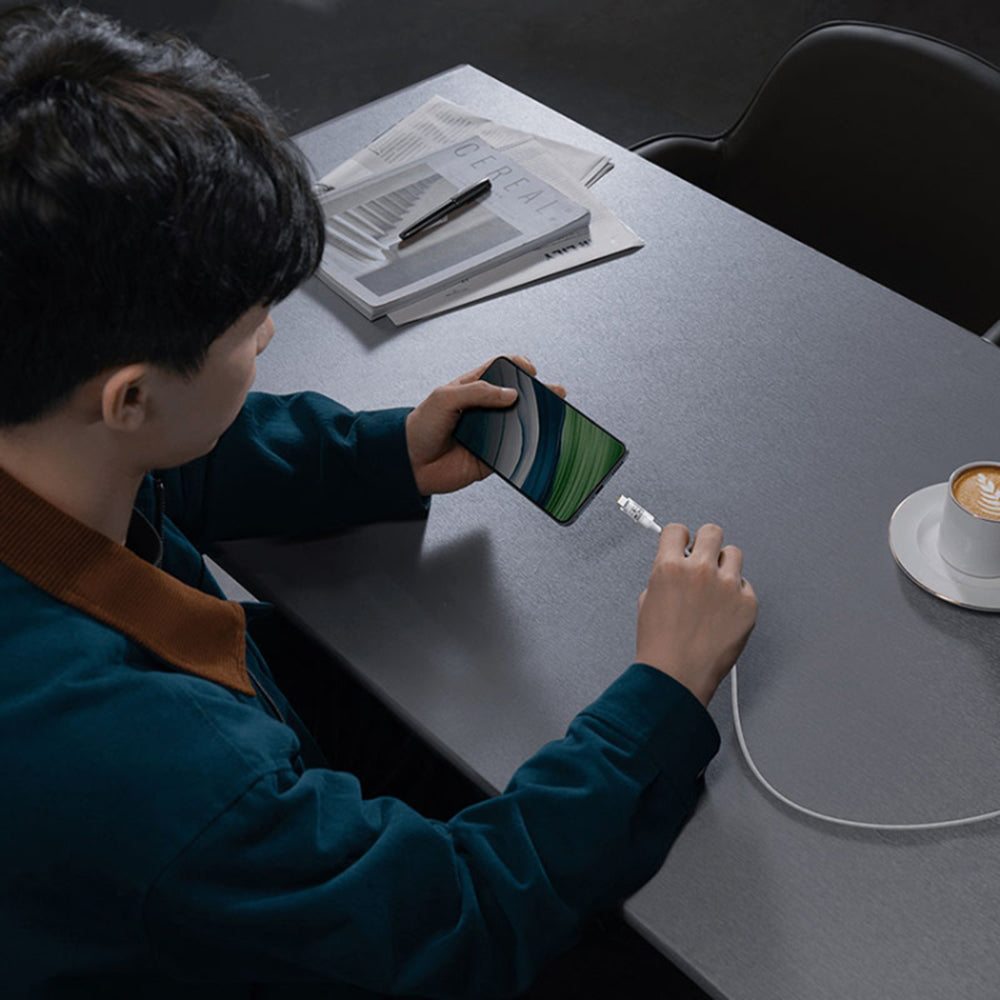 Kabl za prenos podataka i punjenje USB-A - USB-C Baseus Gem, 100W, 1m, Beli P10373002211-00