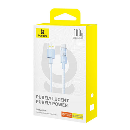 Kabl za Prenos Podataka i Punjenje USB-A - USB-C Baseus Gem, 100W, 2m, Plavi P10373002311-01