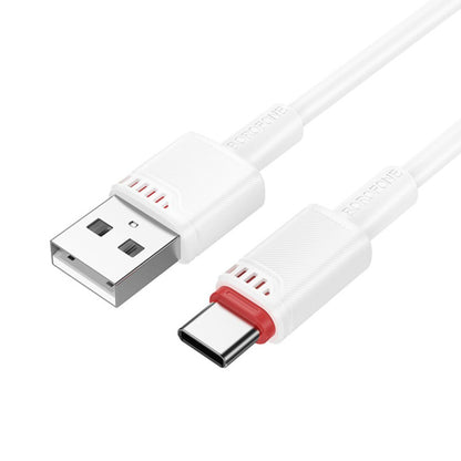 Kabl za Podatke i Punjenje USB-A - USB-C Borofone BX110 Beneficio, 18W, 1m, Beli