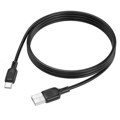 Kabl za podatke i punjenje USB-A - USB-C Borofone BX113 Lenny, 18W, 1m, Crni