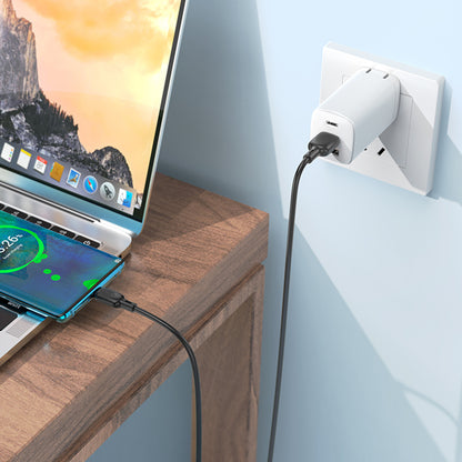 Kabl za podatke i punjenje USB-A - USB-C Borofone BX113 Lenny, 18W, 2m, Crni